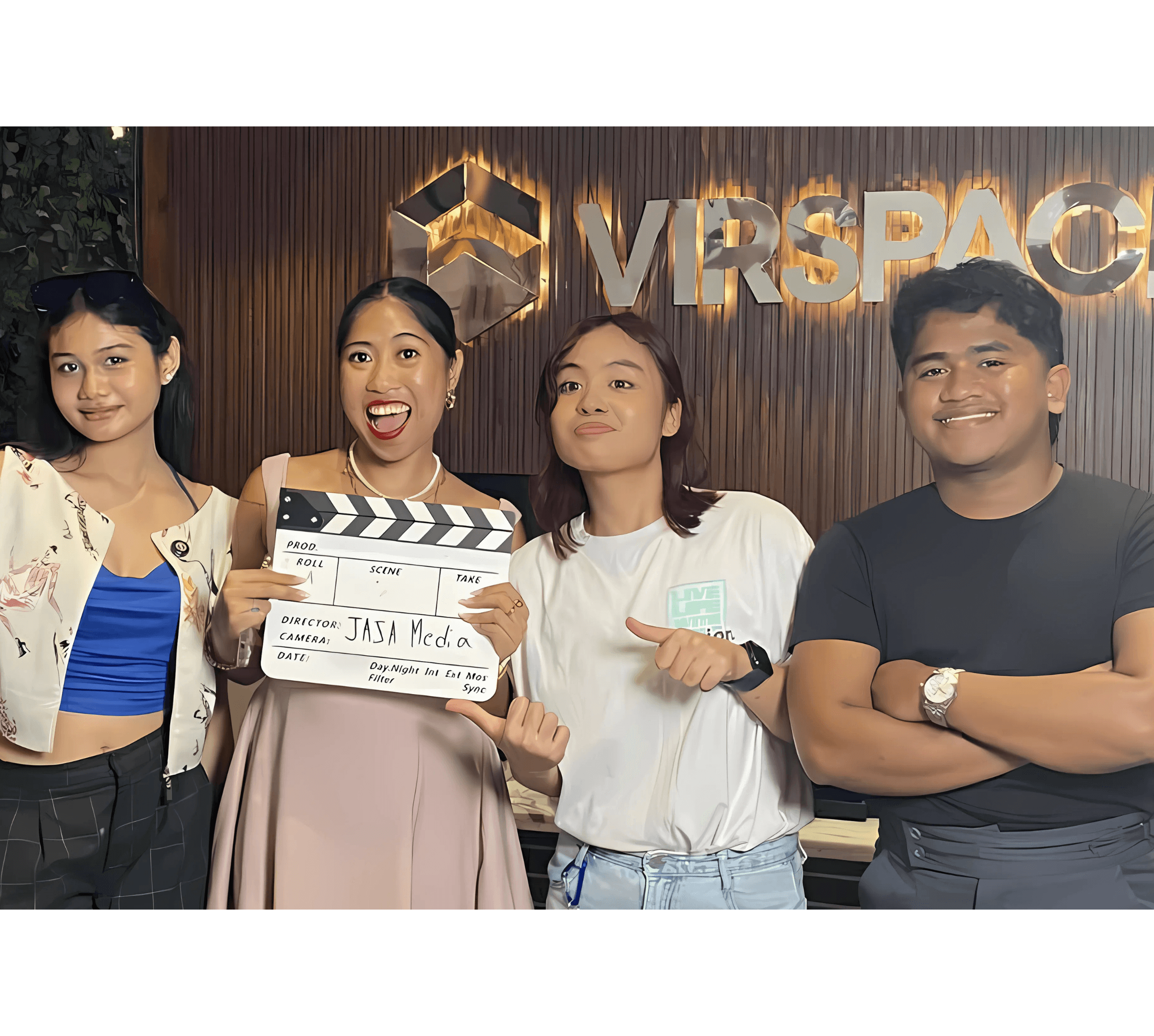 JAZA Media team on set at VIRSPACE